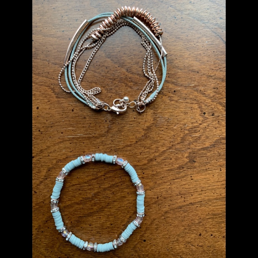 Grey and rose gold bracelet